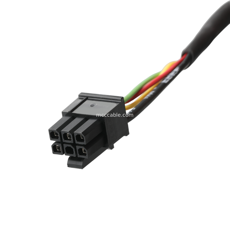 LVDS CABLE HSG 43025-0600 Picth 3.0mm MX a HSG 43025-0200 y RV1.25-4 conector OEM / ODM longitud del cable Personalizar