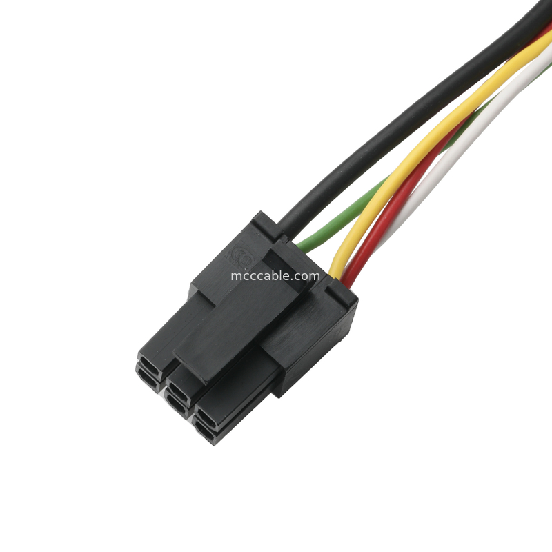 LVDS CABLE HSG 43025-0600 Picth 3.0mm MX a HSG 43025-0200 y RV1.25-4 conector OEM / ODM longitud del cable Personalizar