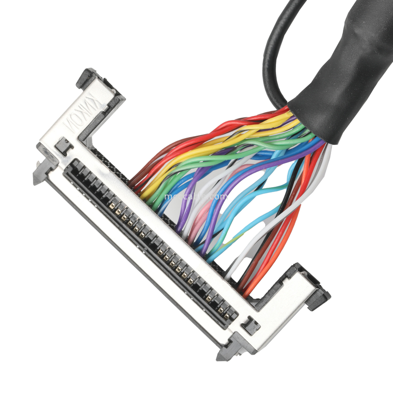 Los componentes de los cables LVDS JAE FI-RE51HL 51Pin a HD-SUB 26P MALE SLODER UL 1007 20AWG