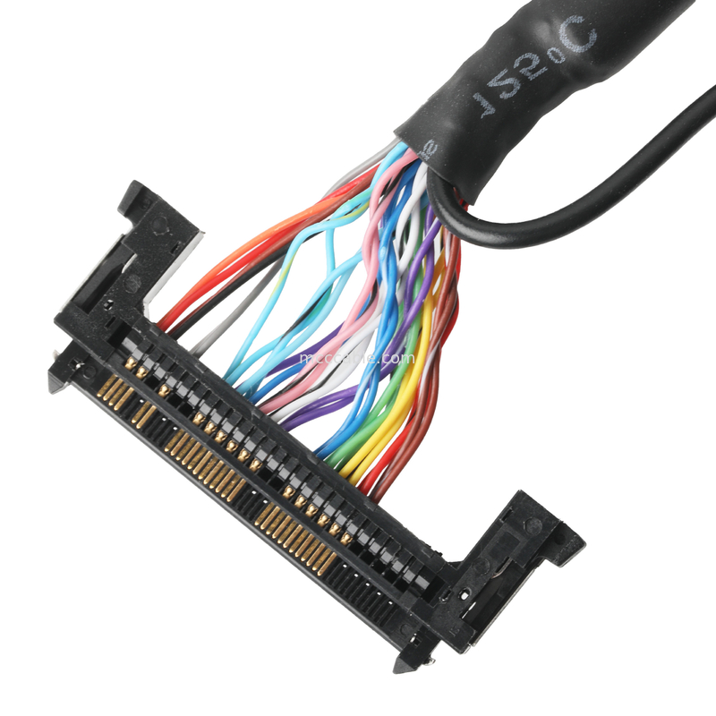 Los componentes de los cables LVDS JAE FI-RE51HL 51Pin a HD-SUB 26P MALE SLODER UL 1007 20AWG