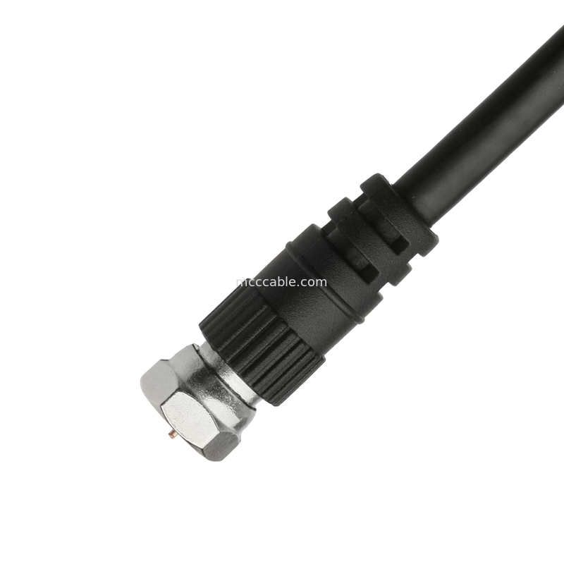 Conectores de cable coaxial de RF RG-59 Conector de doble cabeza Recepción de señal de antena/wifi