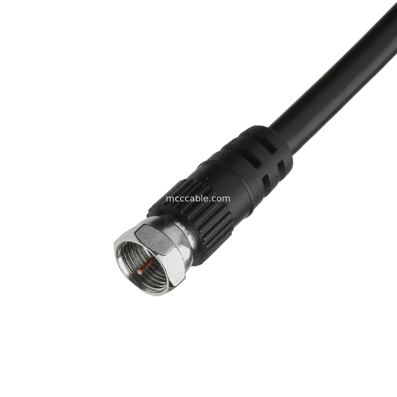 Conectores de cable coaxial de RF RG-59 Conector de doble cabeza Recepción de señal de antena/wifi