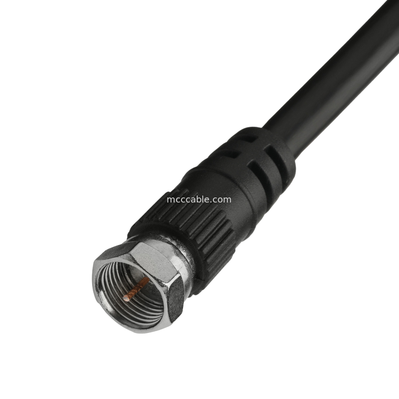 Conectores de cable coaxial de RF RG-59 Conector de doble cabeza Recepción de señal de antena/wifi