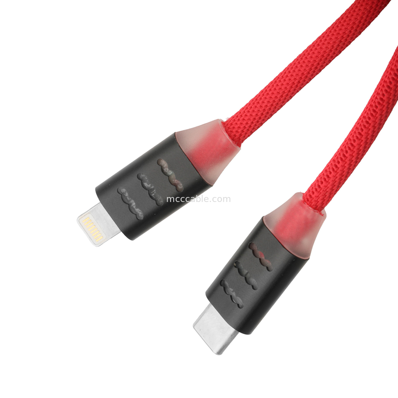 Cable USB C a Lightning para la carga rápida de teléfonos Samsung y Apple OEM / ODM