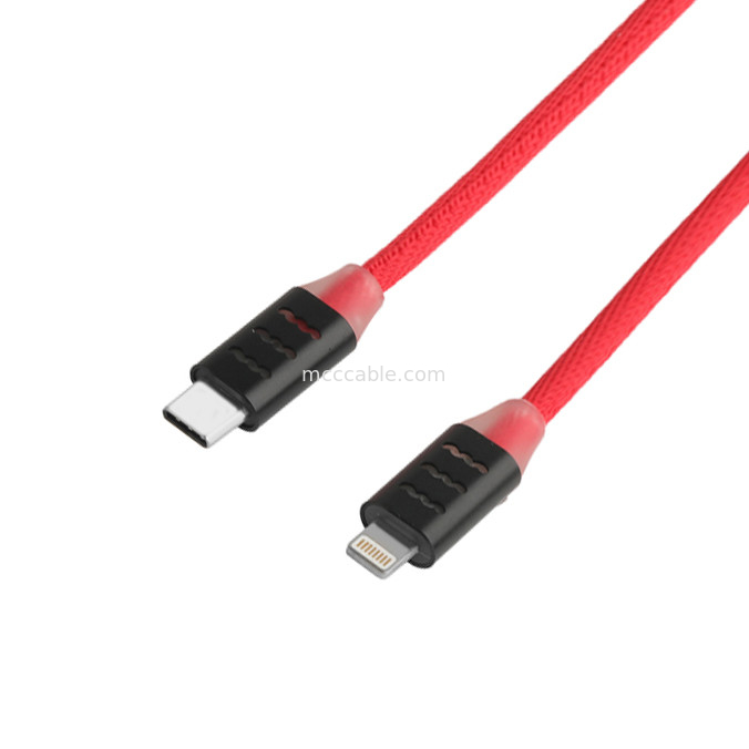 Cable USB C a Lightning para la carga rápida de teléfonos Samsung y Apple OEM / ODM
