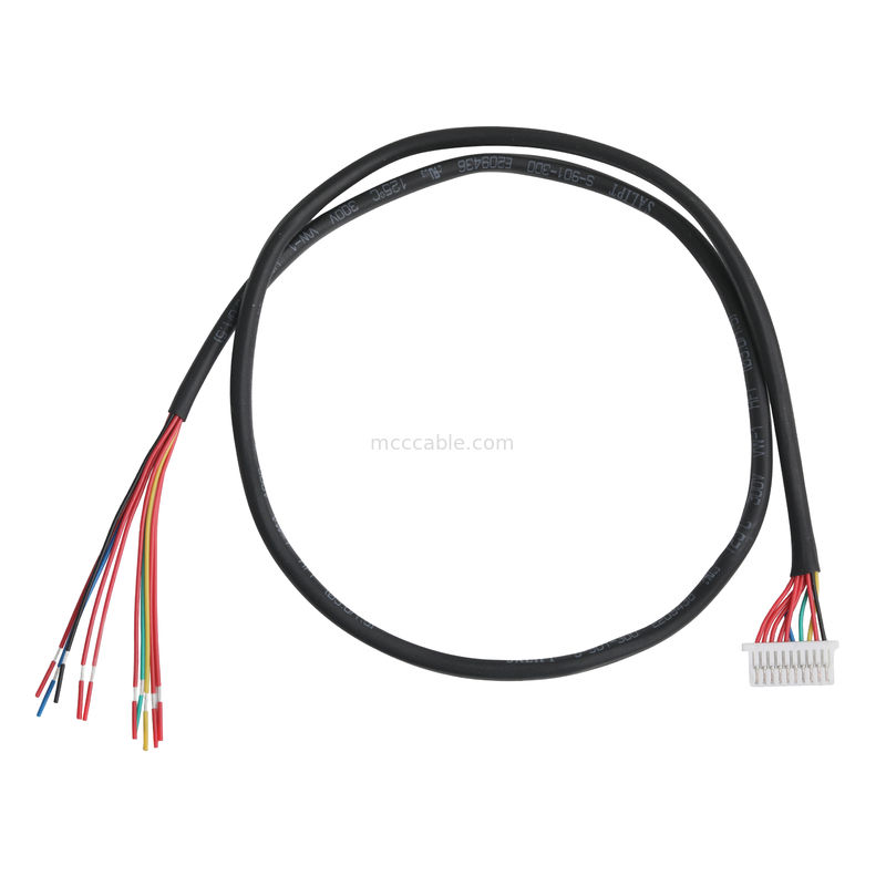Cable de luz 10P JST SHLP-10V-S-B a arneses semidesnudos ensamblajes de cable coaxial personalizados Arneses de alambre automotriz