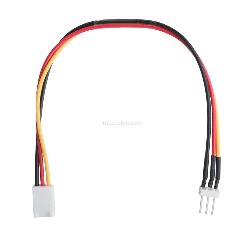 conector molex 22-23-2031 a 22-01-3037 3-POS encabezado del ventilador pines masculinos 2.54mm Pitch 22AWG cable de cable de conexión