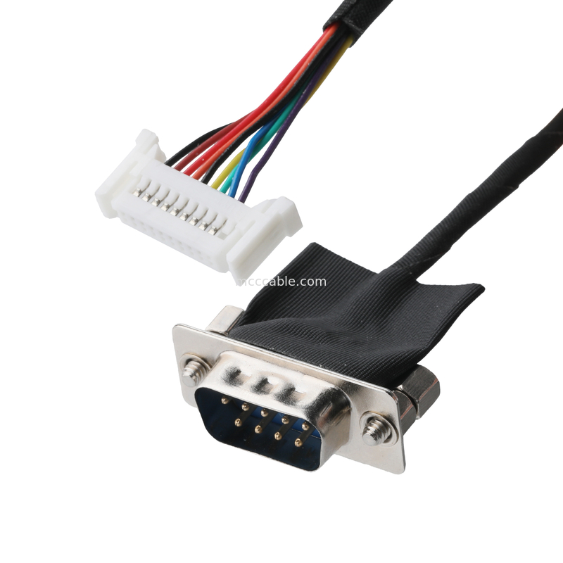 Conjunto de cable DB-9Pin LVDS D-SUB-9P Soldador masculino a TU1.0 20Pin TU1002HN0-20 Conector de cable OEM / ODM