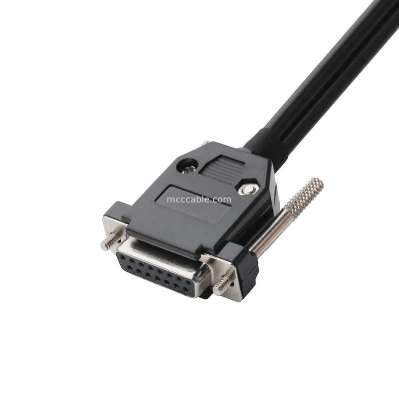 Conectores de cables industriales personalizados DB-15P Femenino a HSG 43025-0800 de altura 3.0 mm y 691352710003 de altura 5.8 mm