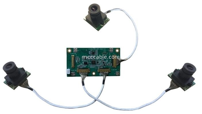 Micro Coax LI-JXAV-MIPI-ADPT-4CAM placa de cámara y conector de cámara de diseño FAW-1233-02 cable OEM/ODM