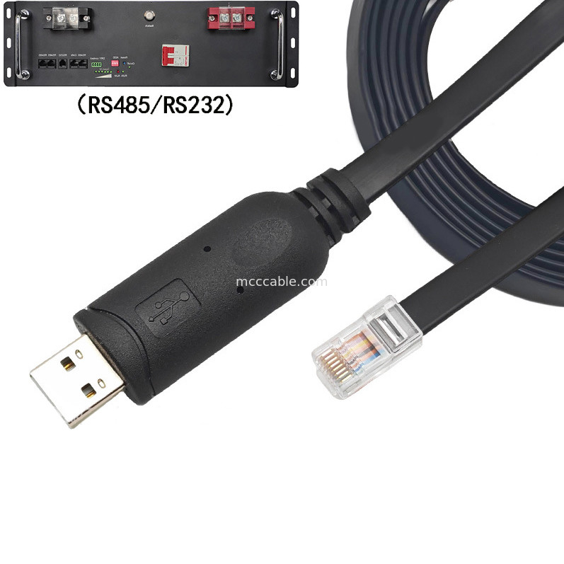 USB-A a RS485 RJ45 Cable de serie 8P8C Compatible con línea de depuración de configuración de comunicación RS485