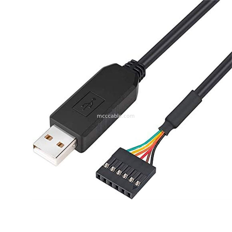 Chip FTDI USB a 6P TTL-232R-3V3 5V módulo de nivel cable de puerto en serie Ttl3.3v5v, número de pin de fuente de alimentación personalizable