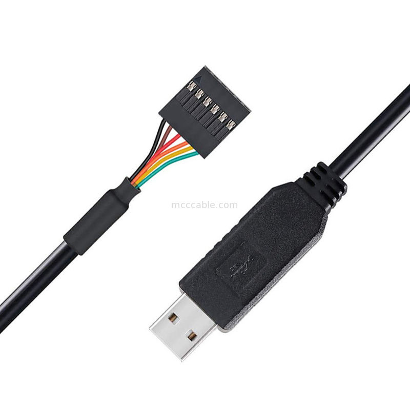 Chip FTDI USB a 6P TTL-232R-3V3 5V módulo de nivel cable de puerto en serie Ttl3.3v5v, número de pin de fuente de alimentación personalizable