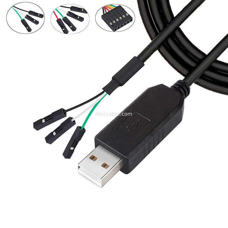 Chip FTDI USB a 6P TTL-232R-3V3 5V módulo de nivel cable de puerto en serie Ttl3.3v5v, número de pin de fuente de alimentación personalizable