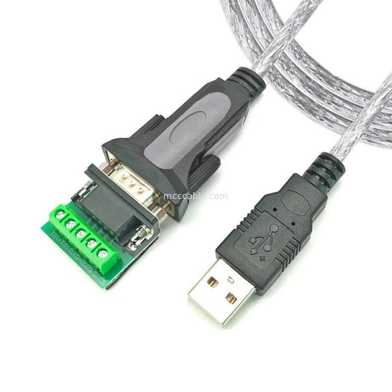 USB-A a RS485 puerto serie DB9 Cable de señal digital industrial, soporte para diferentes personalizaciones de interfaz