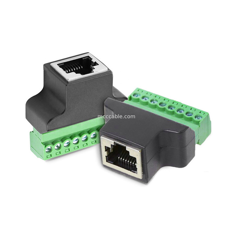 Puerto de serie RJ45 para conector terminal de tornillo de 8 pines, conector terminal de tornillo de tornillo de RJ45 8p8c para 8 pines