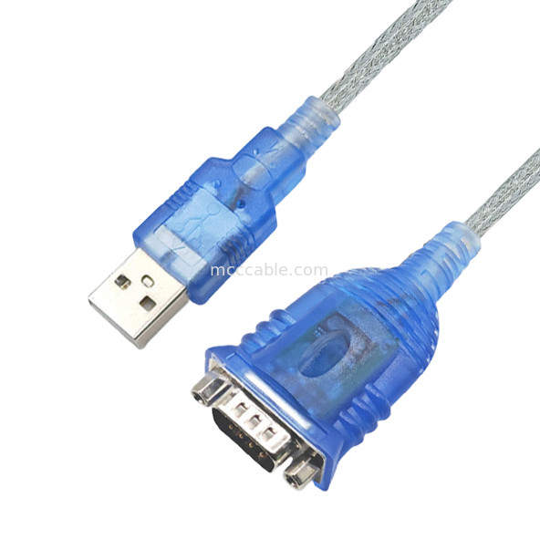 PL2303GT USB a cable de serie USB-A a DB-9P Interfaz de conector, protocolo de serie RS232-340, soporta longitud de cable personalizada
