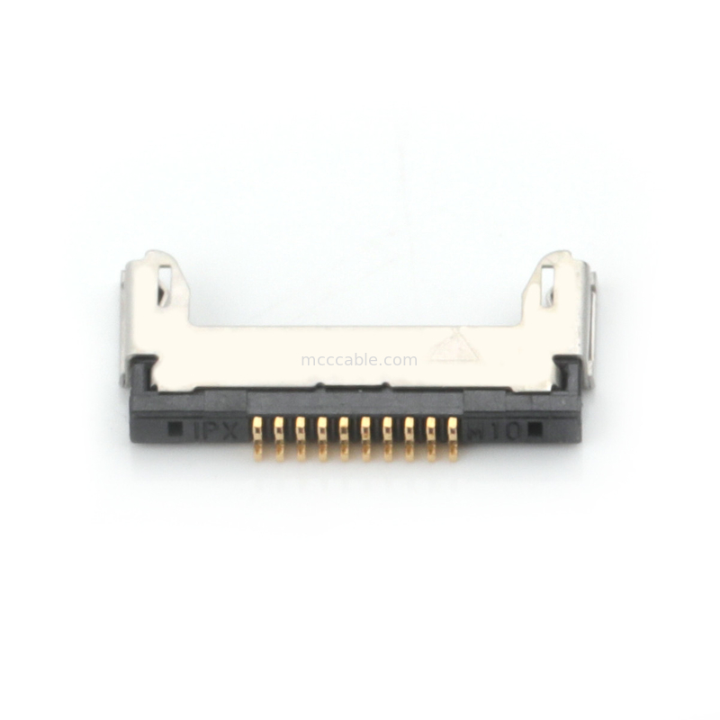 Conjunto de cable micro coaxial Lvds de 10 pines 20345-010T-32R Conector micro coaxial de tipo de acoplamiento horizontal de paso de 0,4 mm