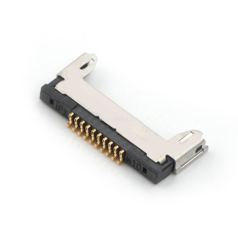 20345-010T-32R 20347-310T-12R Conector microcoaxial de tipo de apareamiento horizontal con inclinación de 0,5 mm