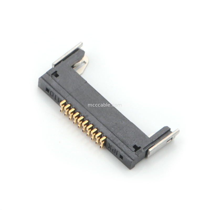 20345-010T-32R 20347-310T-12R Conector microcoaxial de tipo de apareamiento horizontal con inclinación de 0,5 mm
