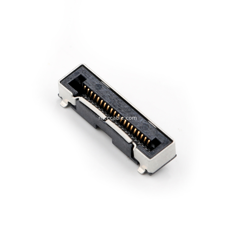 Honda LVC-D20SFYG Conector tipo SMT de inclinación de 0,5 mm en el lado del PC para cables coaxial superfinos simples / planos