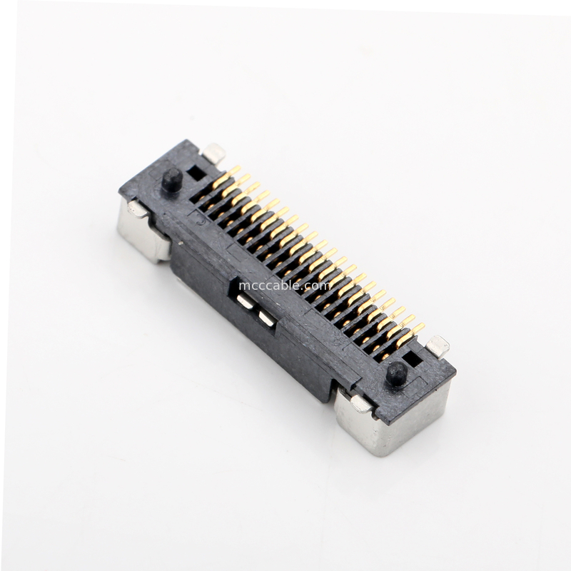 Honda LVC-D20SFYG Conector tipo SMT de inclinación de 0,5 mm en el lado del PC para cables coaxial superfinos simples / planos