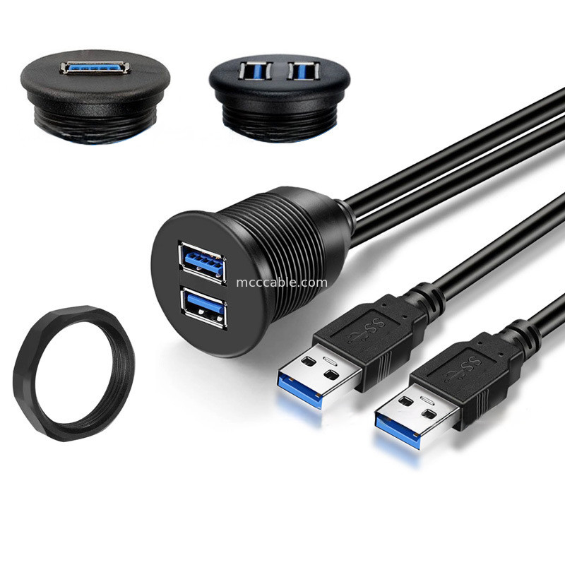 Arneses personalizados USB3.0 cables de panel de instrumentos de automóviles USB3.0 cable de extensión de macho a hembra cable a prueba de agua