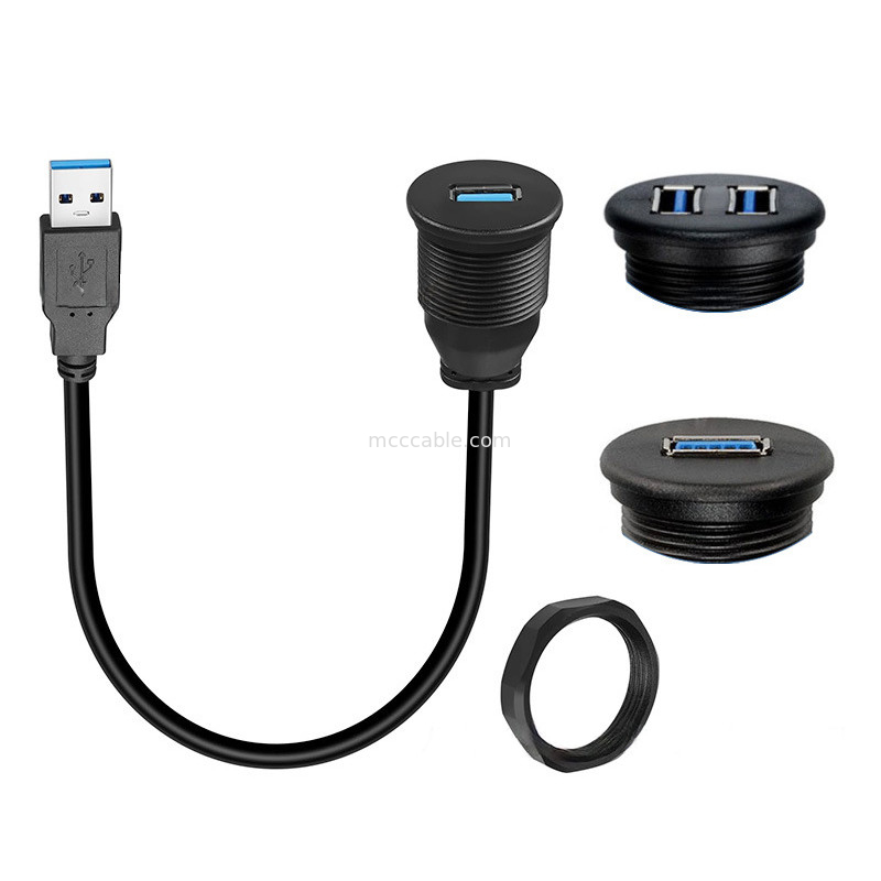 Arneses personalizados USB3.0 cables de panel de instrumentos de automóviles USB3.0 cable de extensión de macho a hembra cable a prueba de agua