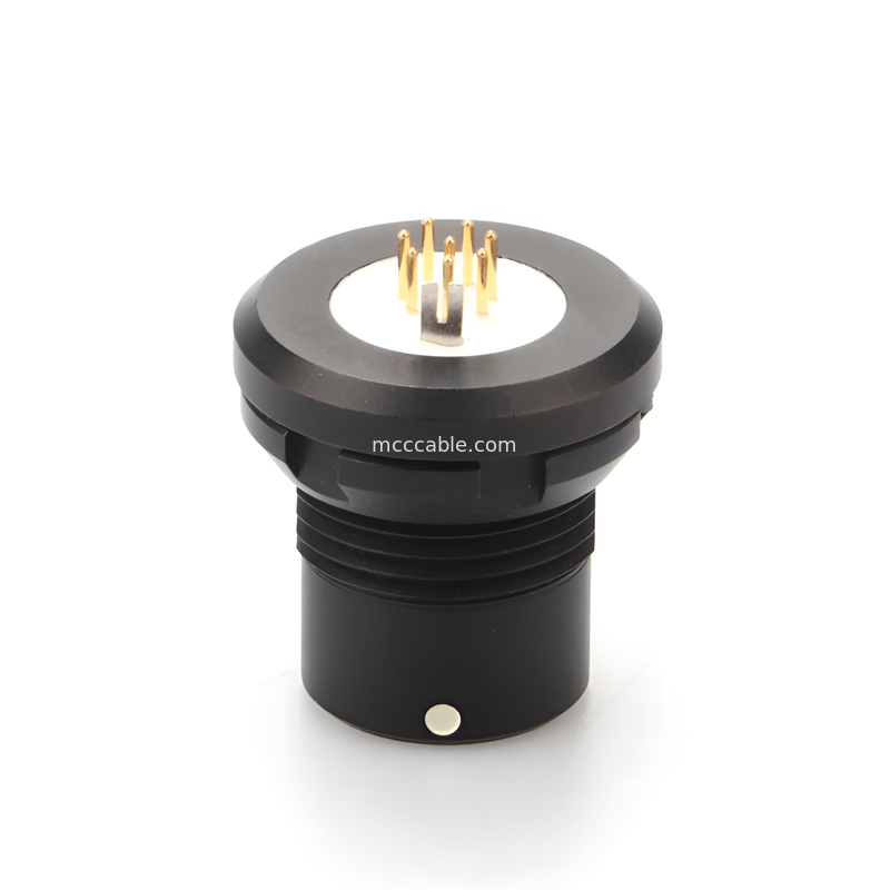 Conector circular industrial impermeable a agua de la serie X 8P Conector militar femenino - Transmisión de datos de alta velocidad