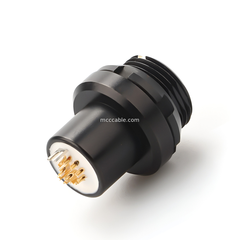 Conector circular industrial impermeable a agua de la serie X 8P Conector militar femenino - Transmisión de datos de alta velocidad