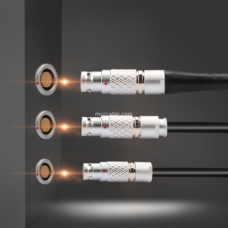 Conector de autobloqueo de empuje-tirón Serie LEB FGG.1B Conector circular industrial de enchufe masculino de aviación