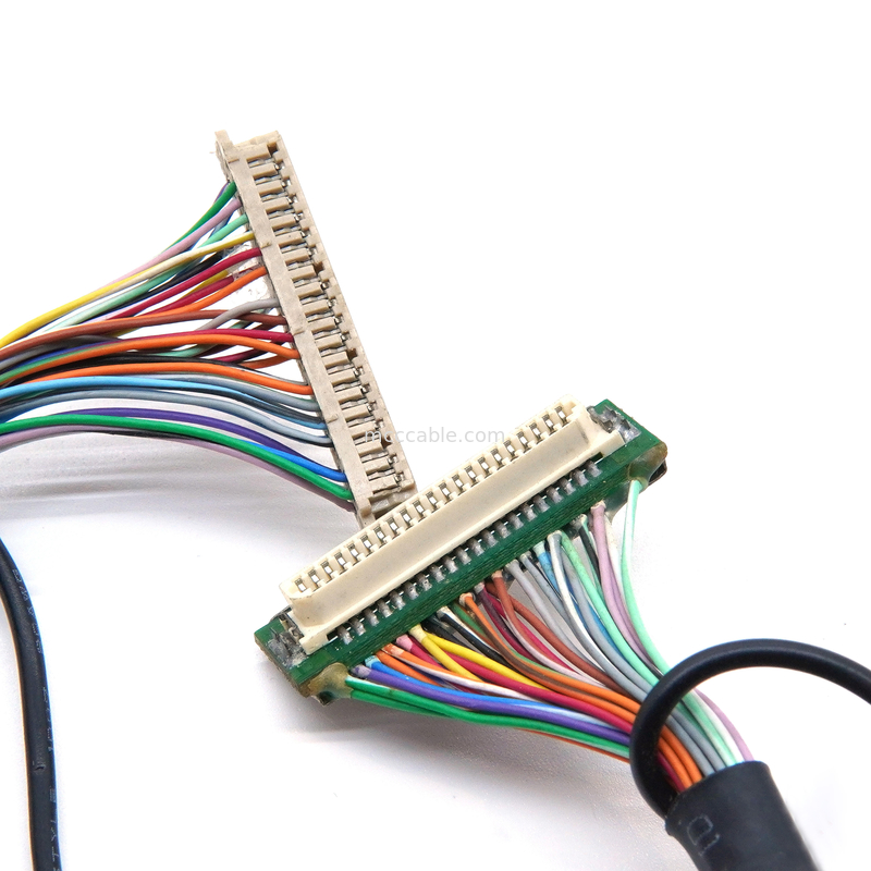 DF9 41P Arnés de alambre médico de grado industrial  DF9 41 Cable de pantalla de pines Female Hot Press Flat Connect