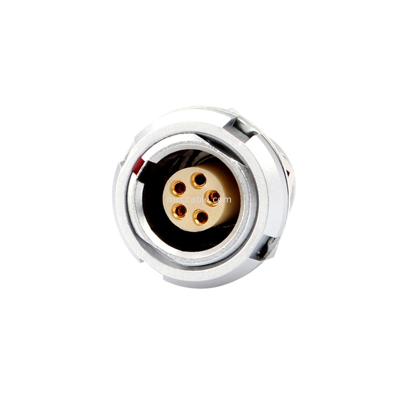 Conector industrial resistente al agua Serie B Z2 5Pin Doble Nut Soldadura de la placa de circuito impreso Pin Core (derecho y en ángulo)