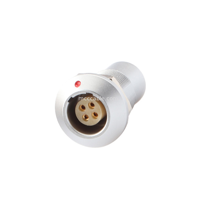 Conector circular a prueba de agua Serie B Z7 4P Femenino Alcance a vacío sellado a prueba de agua, tuerca fija fija IP68