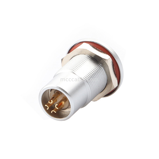 Conector circular a prueba de agua Serie B Z7 4P Femenino Alcance a vacío sellado a prueba de agua, tuerca fija fija IP68