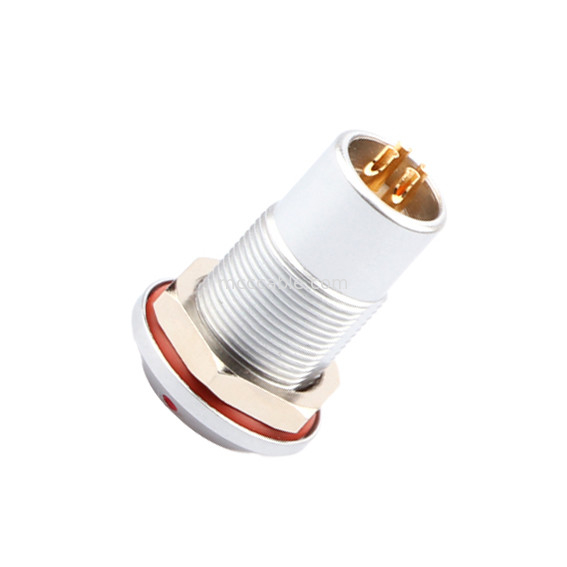 Conector circular a prueba de agua Serie B Z7 4P Femenino Alcance a vacío sellado a prueba de agua, tuerca fija fija IP68
