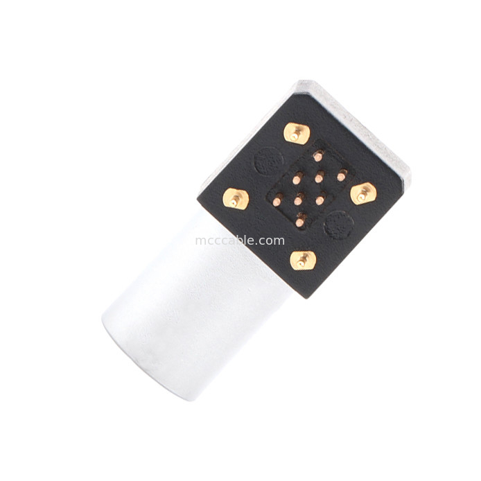 Conector circular de interior Serie B Z11 8Pin soldador de puesta a tierra en ángulo conector fijo de 90 ° conector angular para placa de circuito