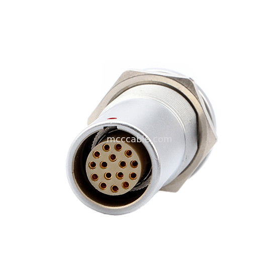 Conectores circulares médicos industriales militares de la serie B Z19 16P con doble paso fijo, tuerca fija, pines fijos en ambos extremos