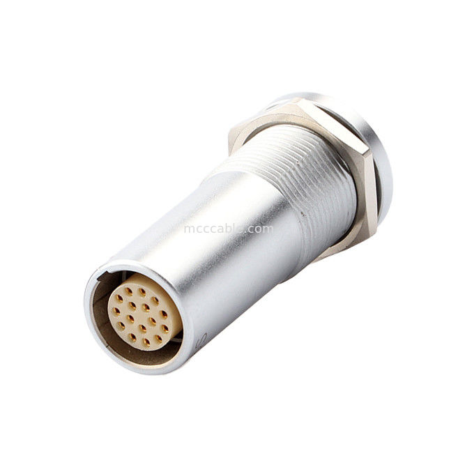 Conectores circulares médicos industriales militares de la serie B Z19 16P con doble paso fijo, tuerca fija, pines fijos en ambos extremos