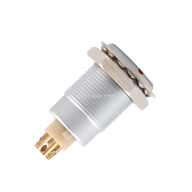 Conector de autobloqueo de empuje-tirón Conector circular de la serie Z1 Conector industrial impermeable de 6 pines femenino