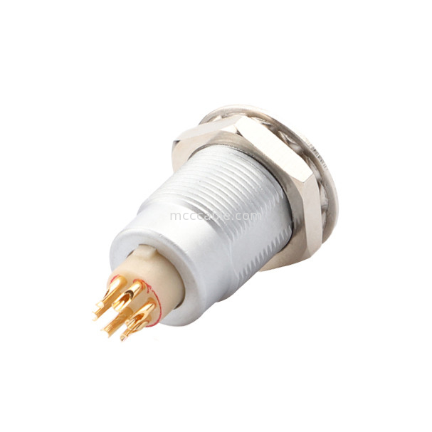 Conector de autobloqueo de empuje-tirón Conector circular de la serie Z1 Conector industrial impermeable de 6 pines femenino