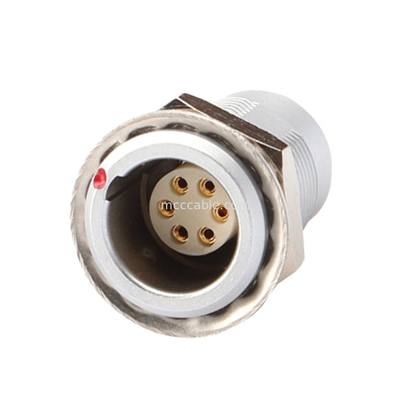 Conector de autobloqueo de empuje-tirón Conector circular de la serie Z1 Conector industrial impermeable de 6 pines femenino