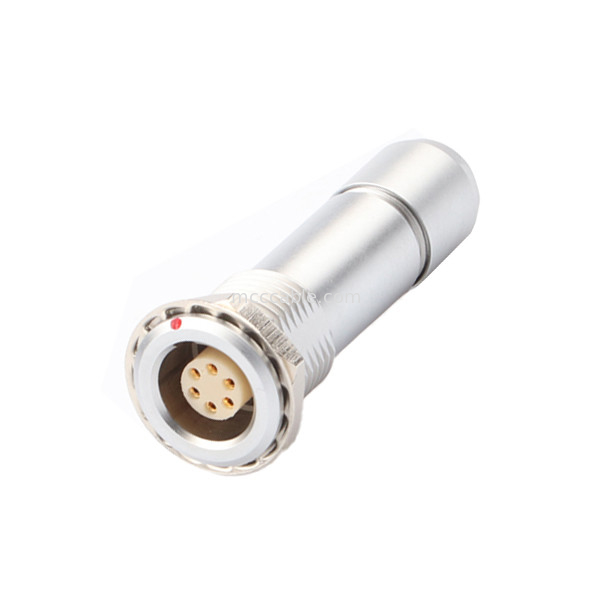 Conector circular industrial impermeable Serie B Z10 6P femenino de interior Universal Doble Clampada de tuerca para fijar el cable