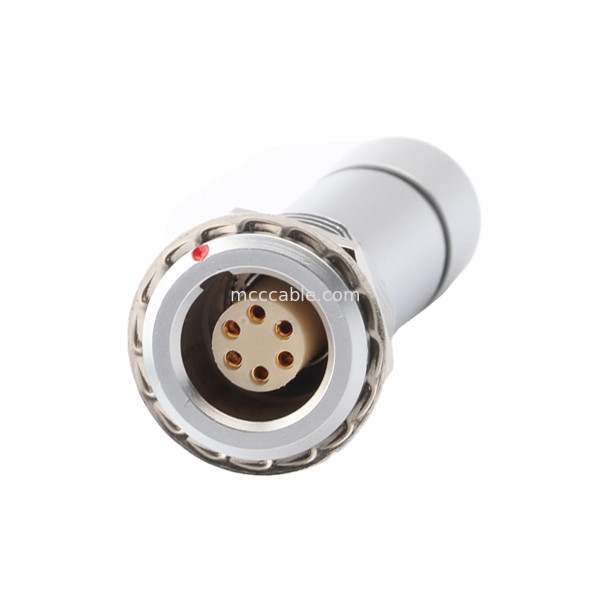 Conector circular industrial impermeable Serie B Z10 6P femenino de interior Universal Doble Clampada de tuerca para fijar el cable