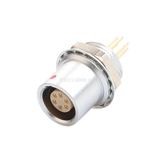 Conector de bloqueo automático de empuje-tirón Control industrial circular Serie B Z6 Conector de 6 pines Sensor de señal de mujer a 6 pines