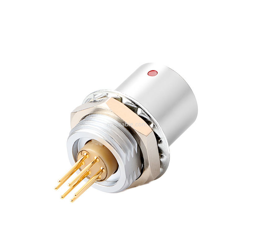 Conector de bloqueo automático de empuje-tirón Control industrial circular Serie B Z6 Conector de 6 pines Sensor de señal de mujer a 6 pines