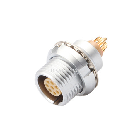 Serie redonda impermeable con bloqueo automático por empuje-tirón Z3 8Pin Para fijación externa del conector del chasis