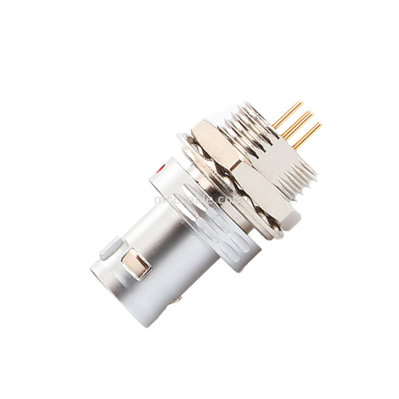 Conector circular T9 de 7 pines con enchufe fijo y tuerca fija Conector de equipos aeroespaciales médicos militares