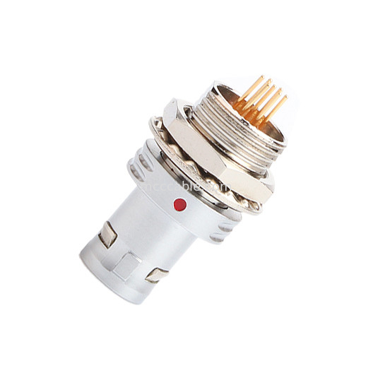 Conector circular T9 de 7 pines con enchufe fijo y tuerca fija Conector de equipos aeroespaciales médicos militares