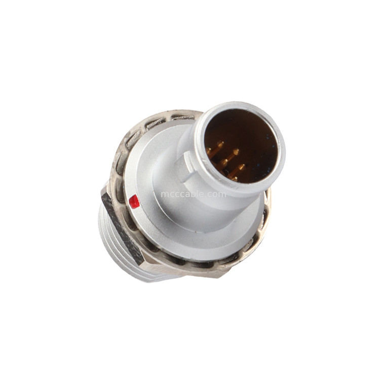 Push-pull autobloqueo T2 8Pin panel de conector circular enchufe fijo sin dispositivo de bloqueo solución industrial